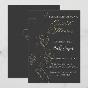 Elegant Minimalist Bridal Shower Invitation