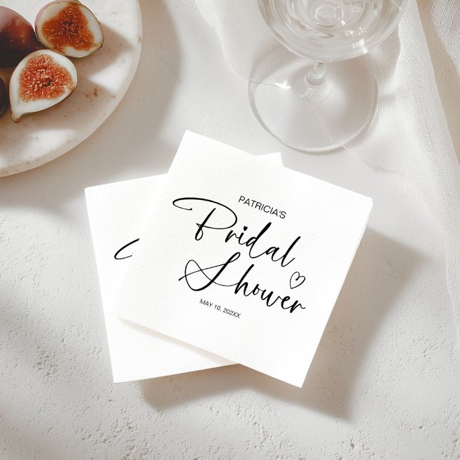Elegant Minimalist Bridal Shower Napkin (Creator Uploaded)