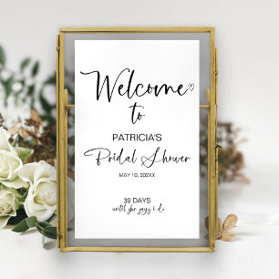 Elegant Minimalist Bridal Shower Welcome Sign