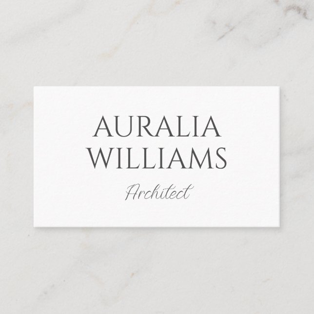 Elegant Minimalist  Business Card (Front)