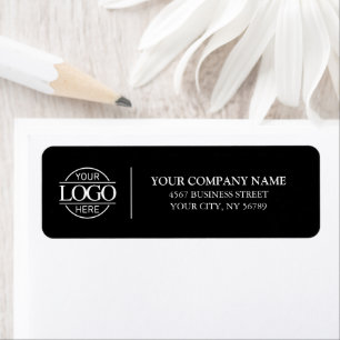 Elegant Minimalist Business Logo Return Address 