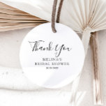 Elegant Minimalist Calligraphy Bridal Shower Favour Tags<br><div class="desc">This elegant minimalist calligraphy bridal shower favour tags are perfect for a simple bridal shower celebrations.</div>