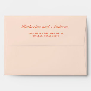 Elegant Minimalist Calligraphy Custom Name Wedding Envelope