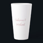 Elegant Minimalist Calligraphy Rose Gold White Latte Mug<br><div class="desc">This template can be customised to meet all professional occupations.</div>