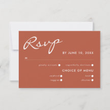 Elegant Minimalist Calligraphy Terracotta Wedding