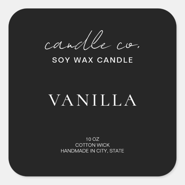 Elegant Minimalist Candle Label (Front)