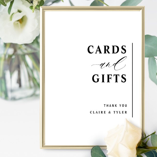 Elegant Minimalist Cards and Gifts Wedding Sign  (Creator Uploaded)