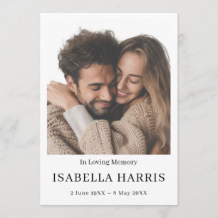 Elegant Minimalist Celebration of Life Design Programme