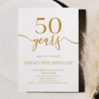 Elegant Minimalist Champagne 50th Birthday Party