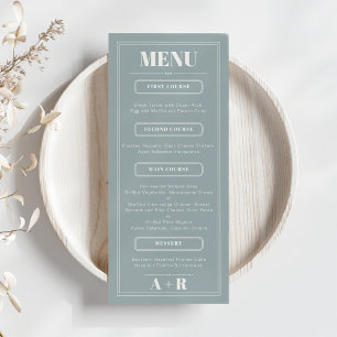 Elegant Minimalist Chic Wedding Menu