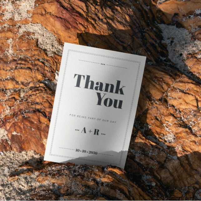 Elegant Minimalist Chic Wedding Thank You Card (Creator Uploaded)