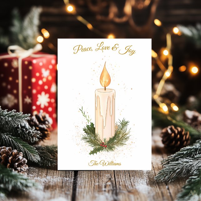  Elegant Minimalist Christmas Candle Card (Creator Uploaded)