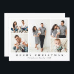 Elegant Minimalist Christmas Greeting 5 Photo Holiday Card<br><div class="desc">Surprise and bring joy to your close ones and make the celebration unforgettable.

 For further customisation,  please click the "customise further" link and use our design tool to modify this template.</div>