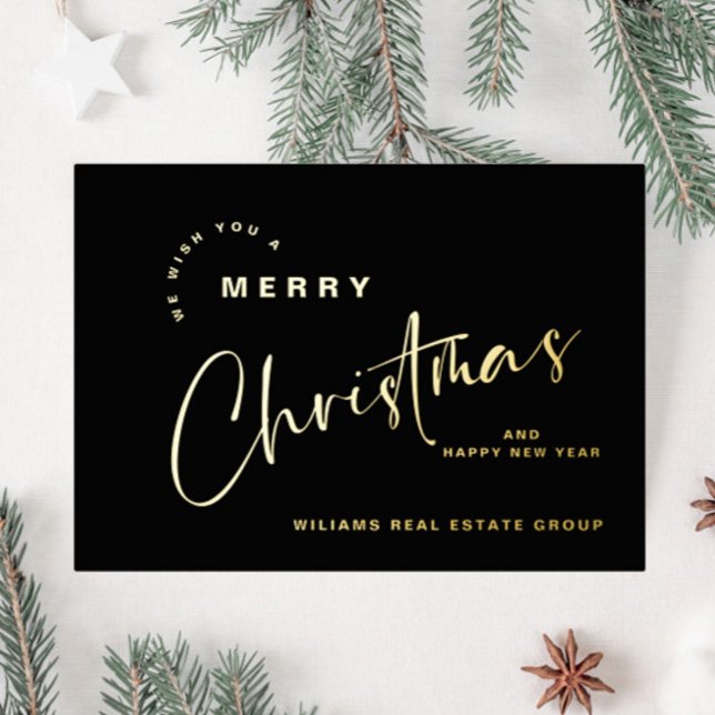 Elegant Minimalist Christmas Greeting Company Gold (Creator Uploaded)