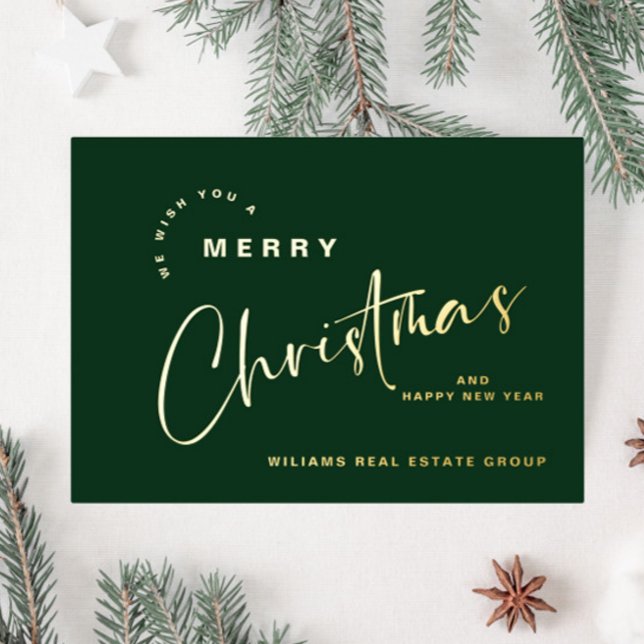 Elegant Minimalist Christmas Greeting Company Gold (Creator Uploaded)