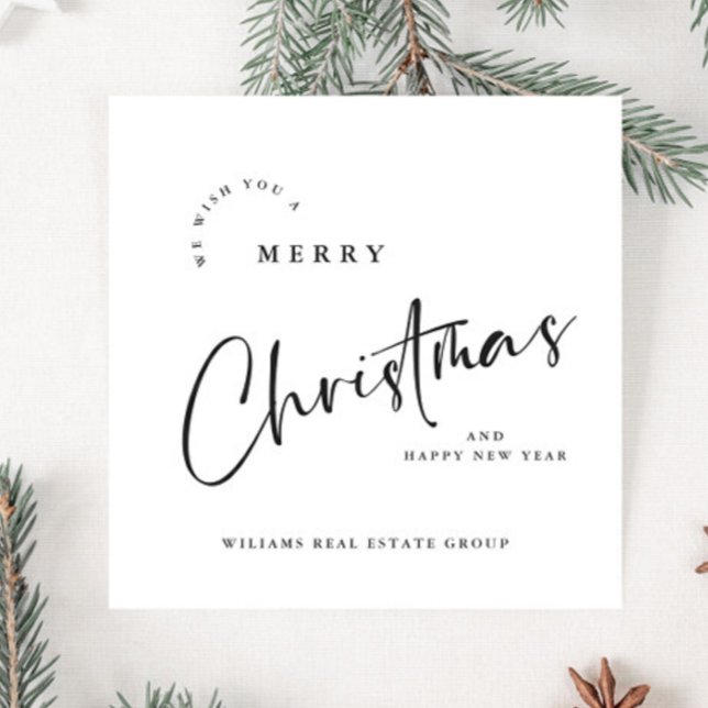 Elegant Minimalist Christmas Greeting Corporate Holiday Card (Creator Uploaded)
