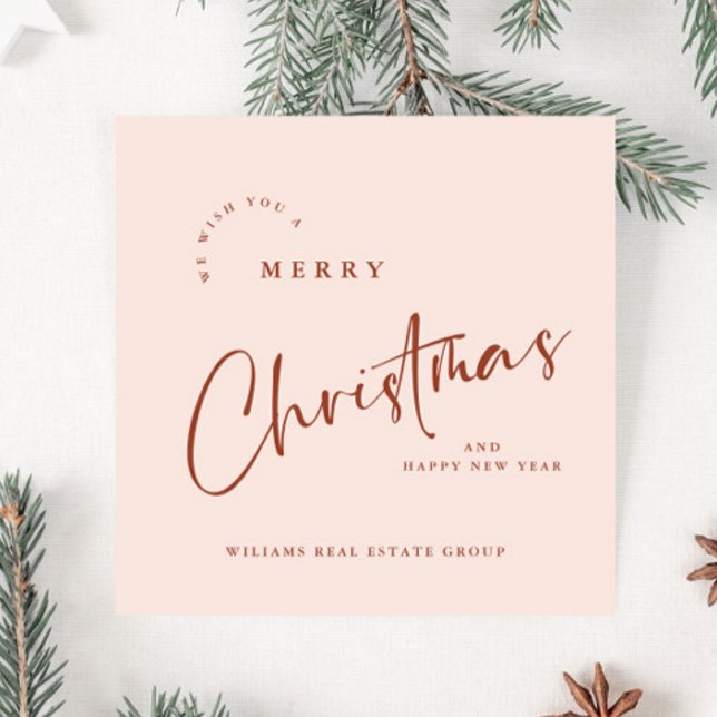 Elegant Minimalist Christmas Greeting Corporate    Holiday Card (Creator Uploaded)