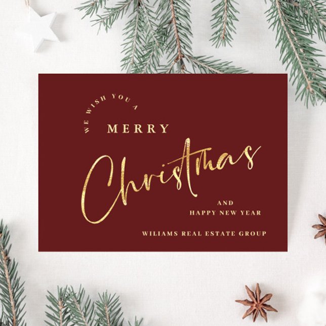Elegant Minimalist Christmas Greeting Corporate Holiday Card (Creator Uploaded)