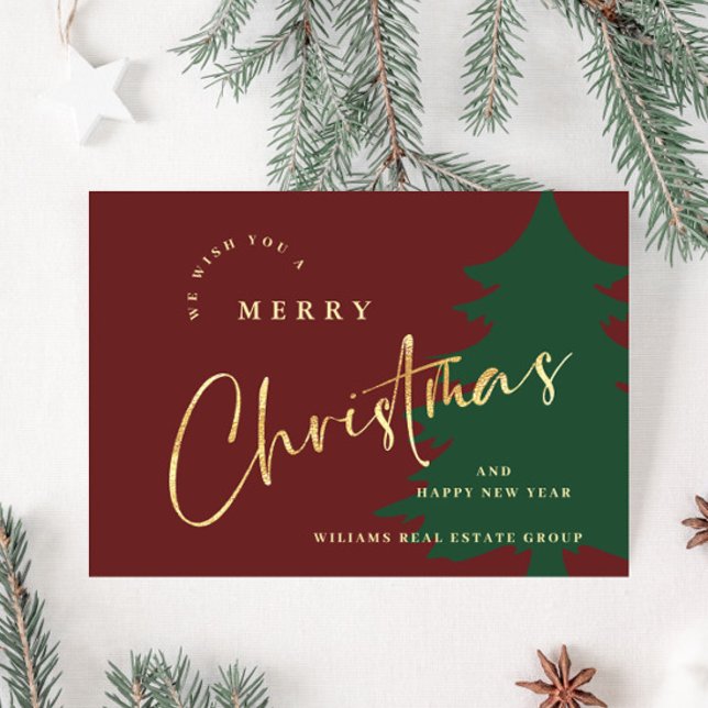 Elegant Minimalist Christmas Greeting Corporate Holiday Card (Creator Uploaded)