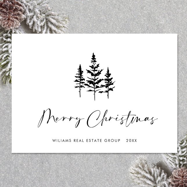Elegant Minimalist Christmas Greeting Corporate Holiday Card (Zazzle Elegant Minimalist Christmas Greeting Corporate Holiday Card)