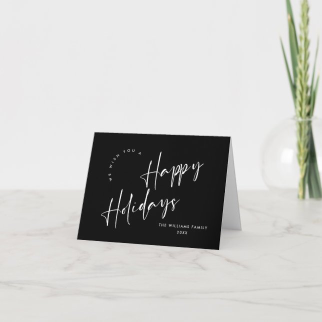 Elegant Minimalist Christmas Greeting Holiday Card (Front)