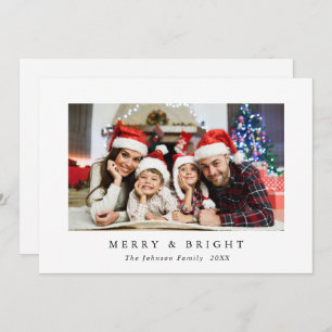 Elegant Minimalist Christmas Greeting Photo Holiday Card