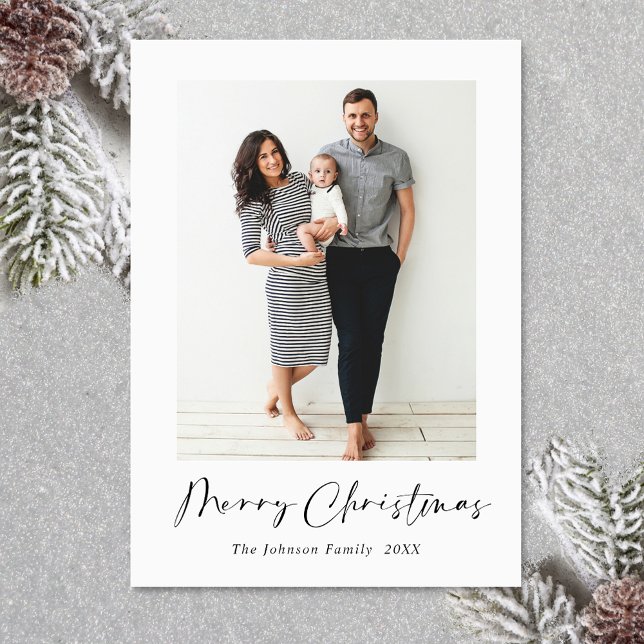 Elegant Minimalist Christmas Greeting Photo Holiday Card (Zazzle Elegant Minimalist Christmas Greeting Photo Holiday Card )