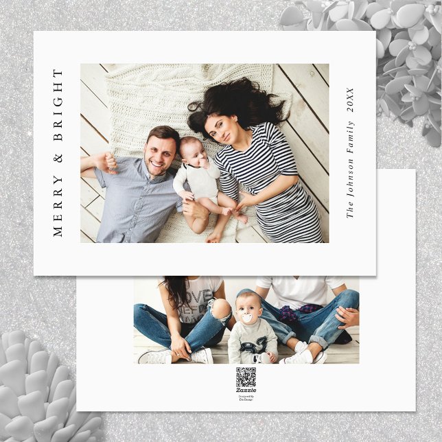 Elegant Minimalist Christmas Greeting Photo Holiday Card (Zazzle Elegant Minimalist Christmas Greeting Photo Holiday Card)