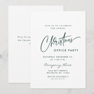 Elegant Minimalist Christmas Holiday Party Invitation