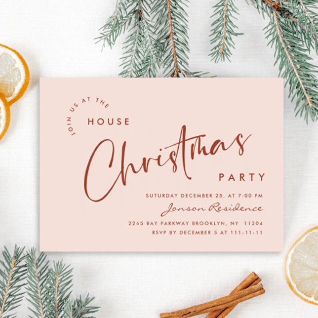 Elegant Minimalist Christmas Holiday Party Invitation (Creator Uploaded)