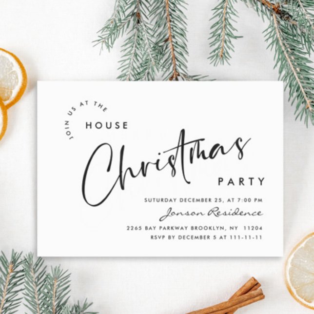 Elegant Minimalist Christmas Holiday Party Invitation (Creator Uploaded)
