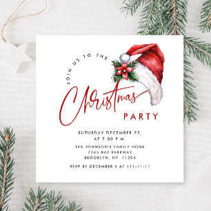 Elegant Minimalist Christmas Holiday Party Invitation