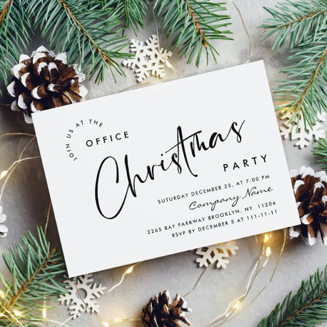 Elegant Minimalist Christmas Holiday Party Invitation (Creator Uploaded)