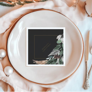 Elegant Minimalist Christmas Party Paper Napkin