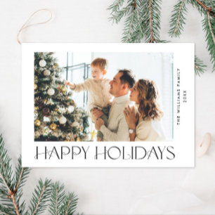 Elegant Minimalist Christmas PHOTO Magnetic Card