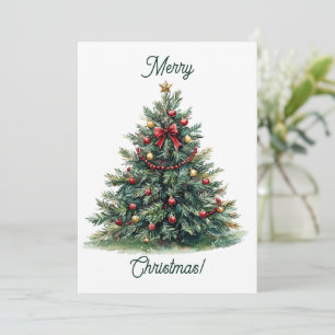 Elegant Minimalist Christmas Tree Card