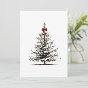 Elegant Minimalist Christmas Tree Card