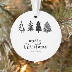 Elegant Minimalist Christmas Tree Ornament