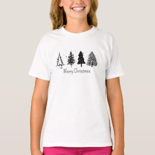 Elegant Minimalist Christmas Tree T-Shirt
