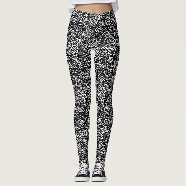 Elegant Minimalist Colour of Life Design Leggings (Front)
