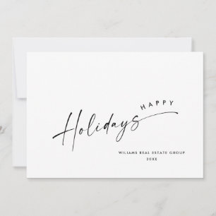 Elegant Minimalist Corporate Christmas Greeting Ho Holiday Card