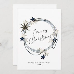 Elegant Minimalist Corporate Christmas Greeting Holiday Card