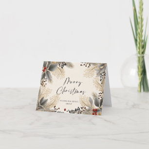 Elegant Minimalist Corporate Christmas Greeting Holiday Card