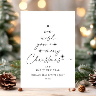 Elegant Minimalist Corporate Christmas Greeting Holiday Card