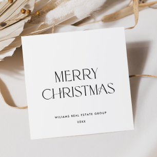 Elegant Minimalist Corporate Christmas Greeting Holiday Card