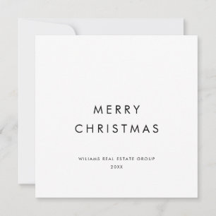 Elegant Minimalist Corporate Christmas Greeting Holiday Card