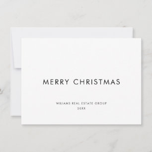 Elegant Minimalist Corporate Christmas Greeting Holiday Card
