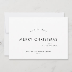 Elegant Minimalist Corporate Christmas Greeting Holiday Card