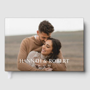 Elegant Minimalist Couples Wedding Photo Guest Book