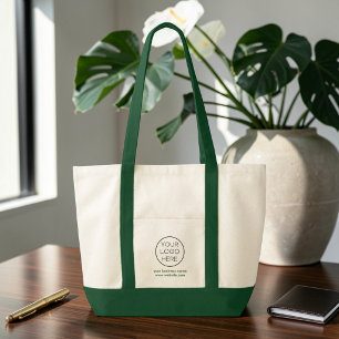 Elegant Minimalist Custom Business Logo Forest Bag